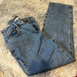 Straight high rise jeans